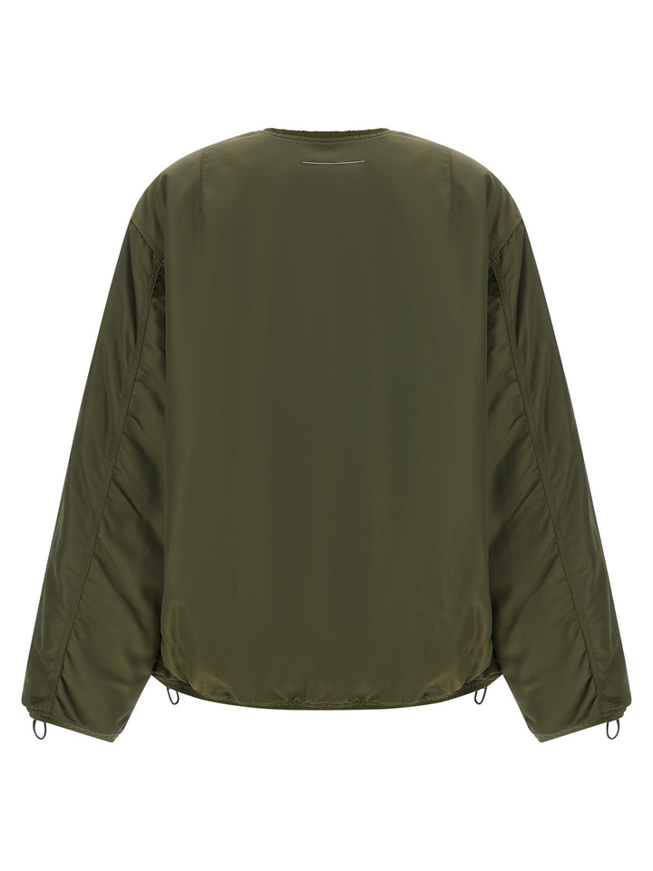 Mm6 Maison Margiela Sculptural Hem Jacket Puffer Jackets - Verde | f0453dc3303d7b81f8393c29b73fe0da3308e31b