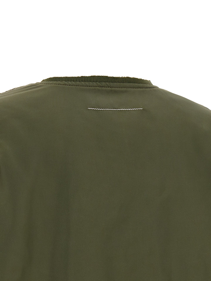 Mm6 Maison Margiela Sculptural Hem Jacket Puffer Jackets - Verde | 5506789f8ad0cf8c2cc42ec4809258c1ed3fd81a
