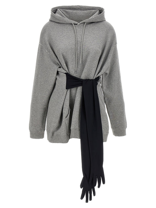 Hoodie Dress With Gloves Abiti Grigio