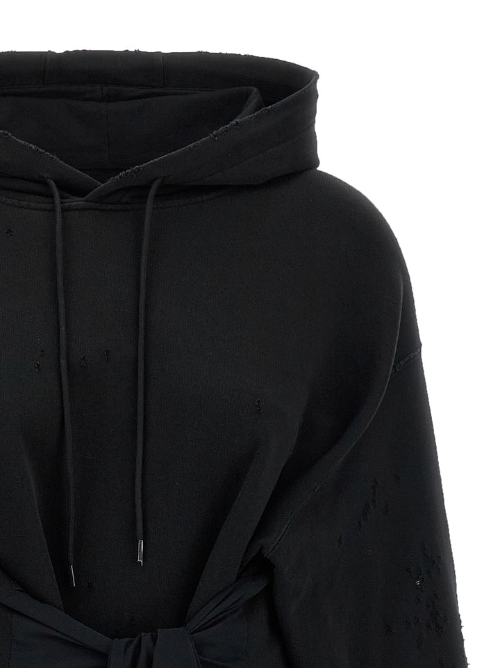 Mm6 Maison Margiela Hoodie Dress With Gloves Abiti - Nero | 8b2ac662241274125db5d64164723ece94f0cbc0