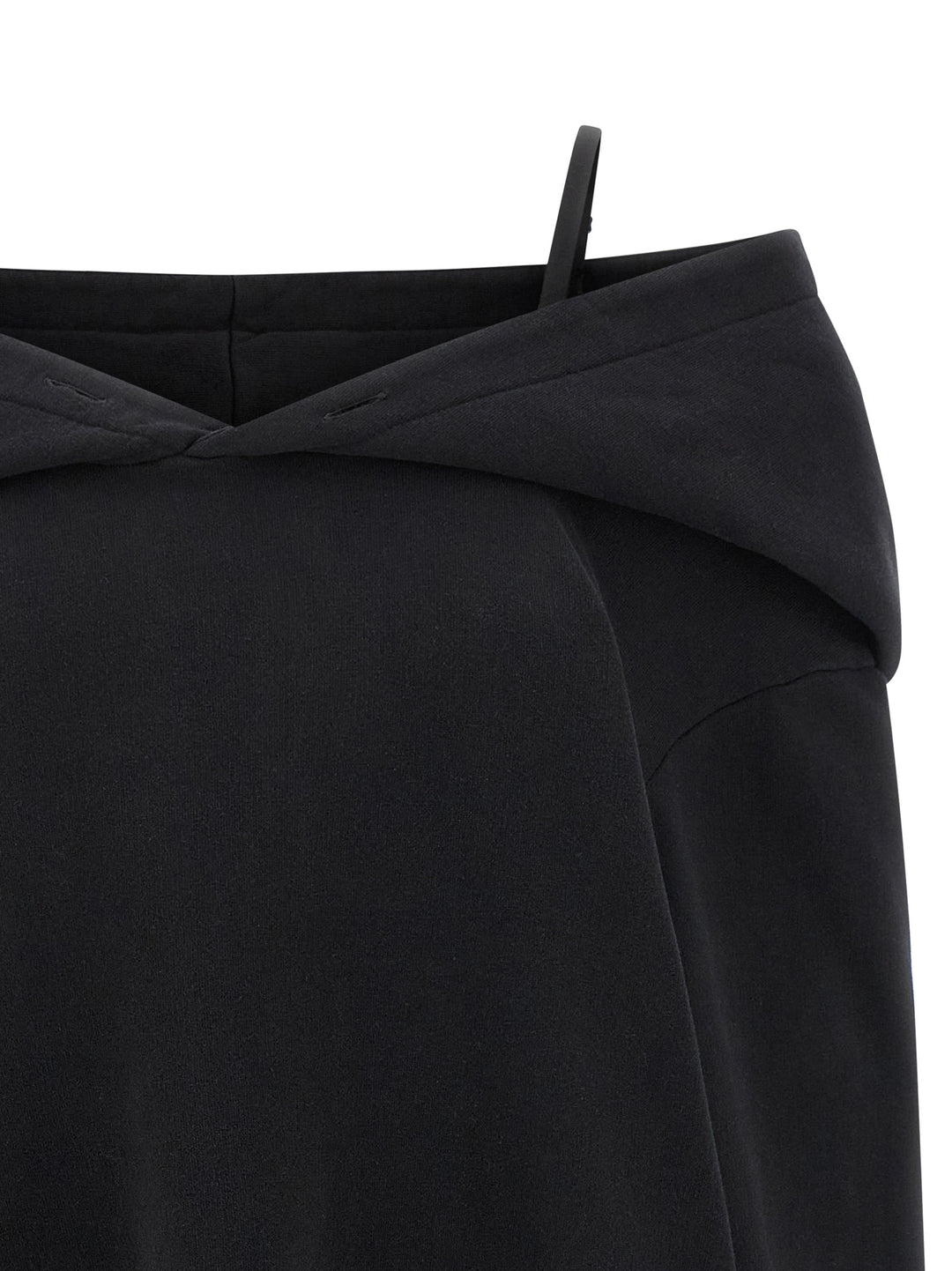 Mm6 Maison Margiela Off-Shoulder Hooded Dress Abiti - Nero | d1593075e591b9b85b410efcab69f02fe0c013d2