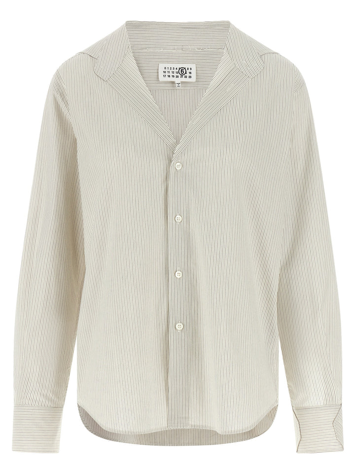 Mm6 Maison Margiela Trompe L'oeil Collar Shirt Camicie - Grigio | 90cc2516b6591c19d3a97f032f3ee78afebf5986