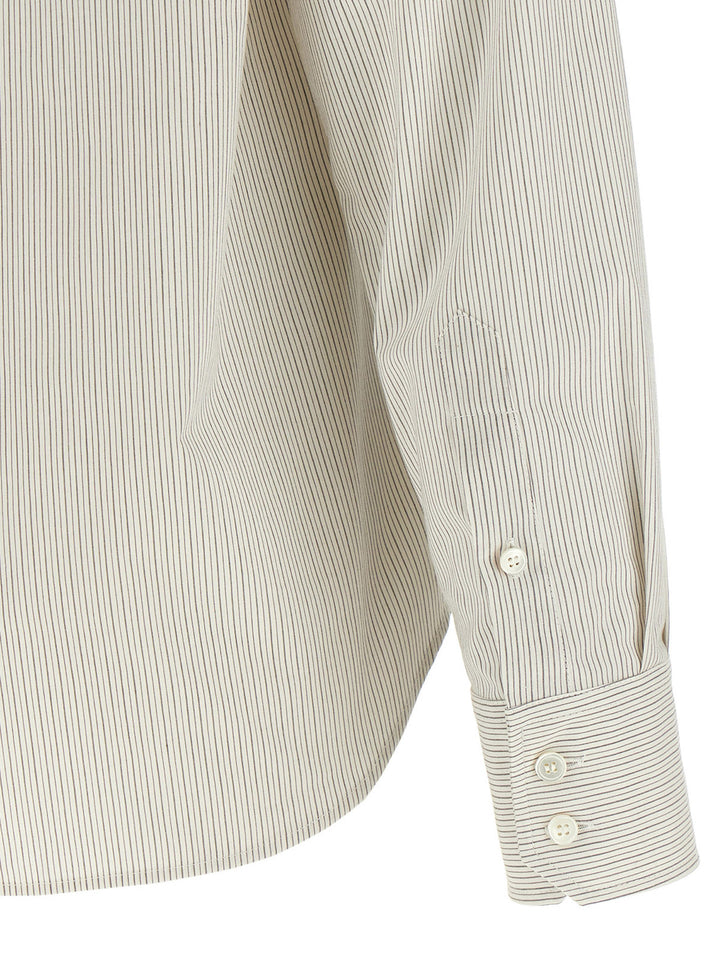Mm6 Maison Margiela Trompe L'oeil Collar Shirt Camicie - Grigio | 675c4c4ebca8aeedbea7d75313f7ea89ff2b938f