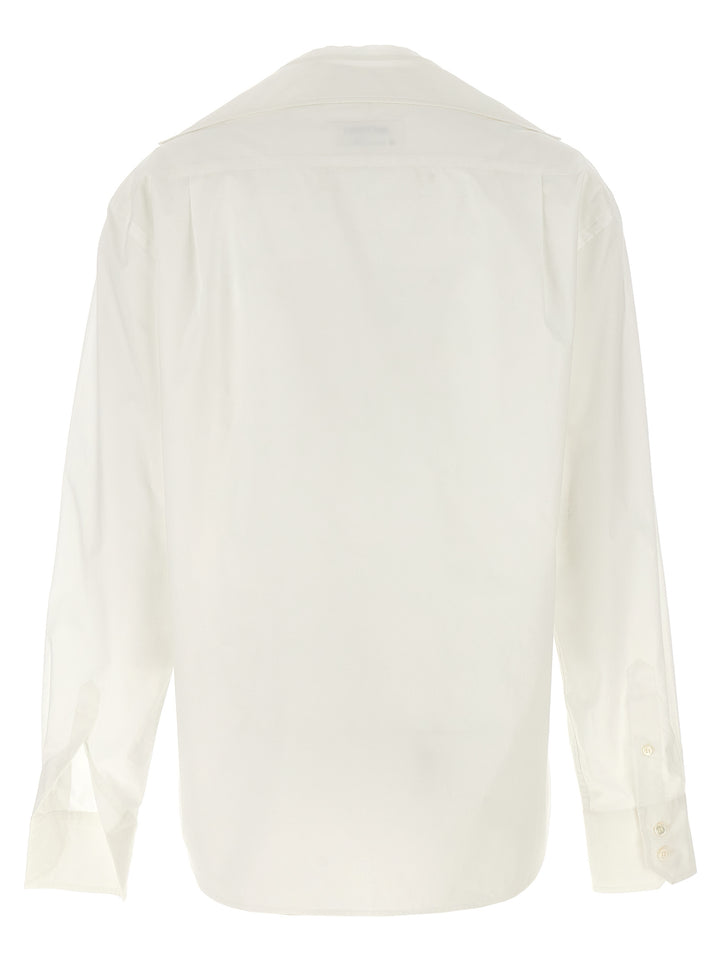 Mm6 Maison Margiela V-Neck Shirt Camicie - Bianco | 2657ea7a918c30b48ee8ffc1cc483465f9dc9127