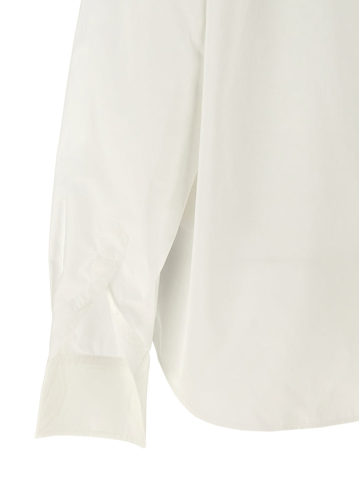 Mm6 Maison Margiela V-Neck Shirt Camicie - Bianco | 83e63f585a1b0215c38023b2f84347492b631bc5
