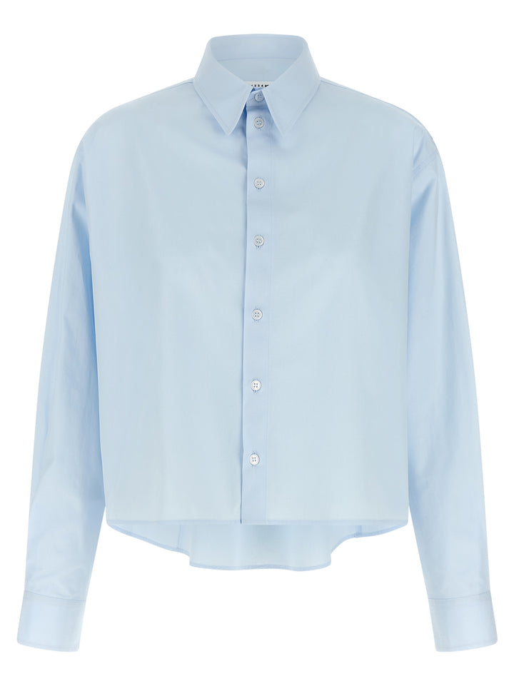 Mm6 Maison Margiela Poplin Shirt Camicie - Celeste | 8a575b44917aa23ec1c2bb55a0273eaf5776fd08