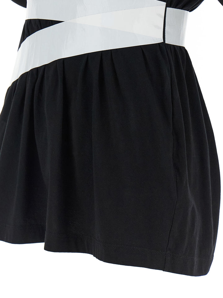 Mm6 Maison Margiela Taped T shirt - Bianco/Nero | 4022a79f3b1cdcef002b8a22feb683e467c28152