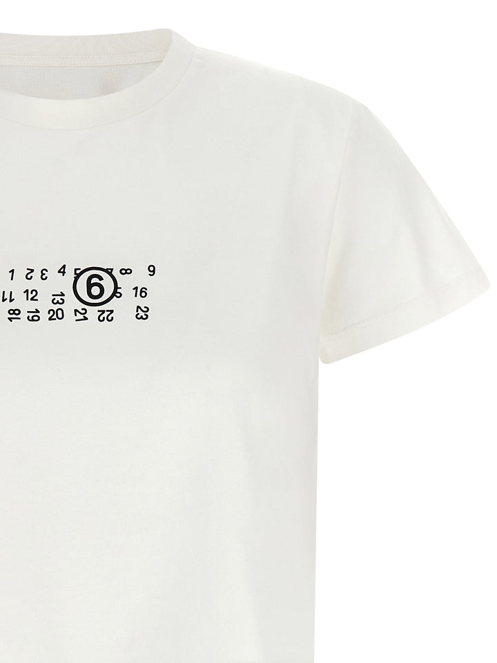 Mm6 Maison Margiela Numeric Signature Mm6 T shirt - Bianco | 2d92a8516329dcc725974cd8828036e721ef5d22
