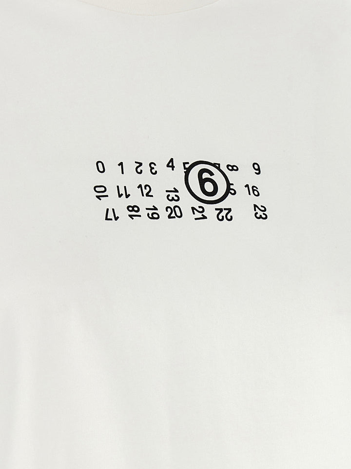 Mm6 Maison Margiela Numeric Signature Mm6 T shirt - Bianco | 75ea19e6b49a705f724f48f28dca9f2b14cf0f01