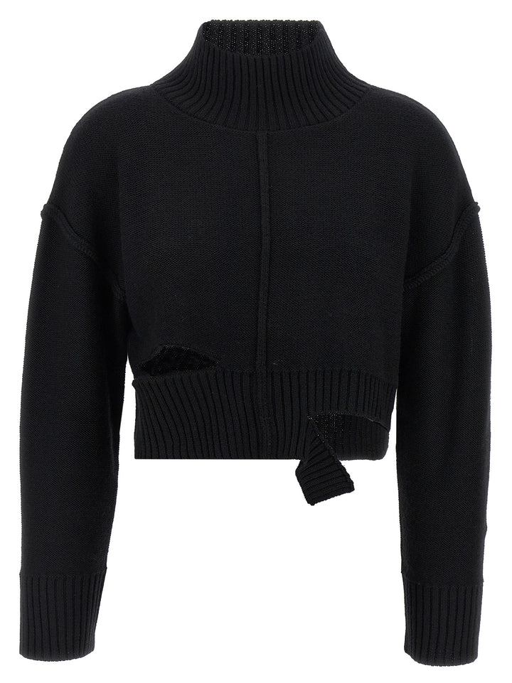 Mm6 Maison Margiela Distressed Sweater Maglioni - Nero | d80cfc4831c97447f8950563b503a9320e9d291a