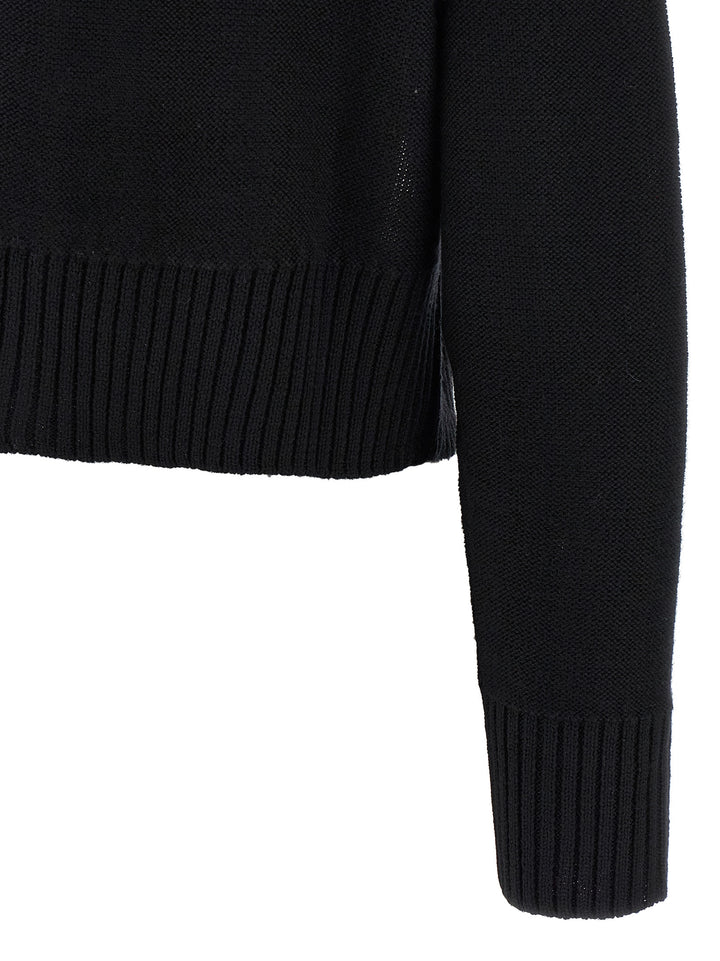 Mm6 Maison Margiela Distressed Sweater Maglioni - Nero | 472606fb96c3965f0614667db793cb7b7dee6753