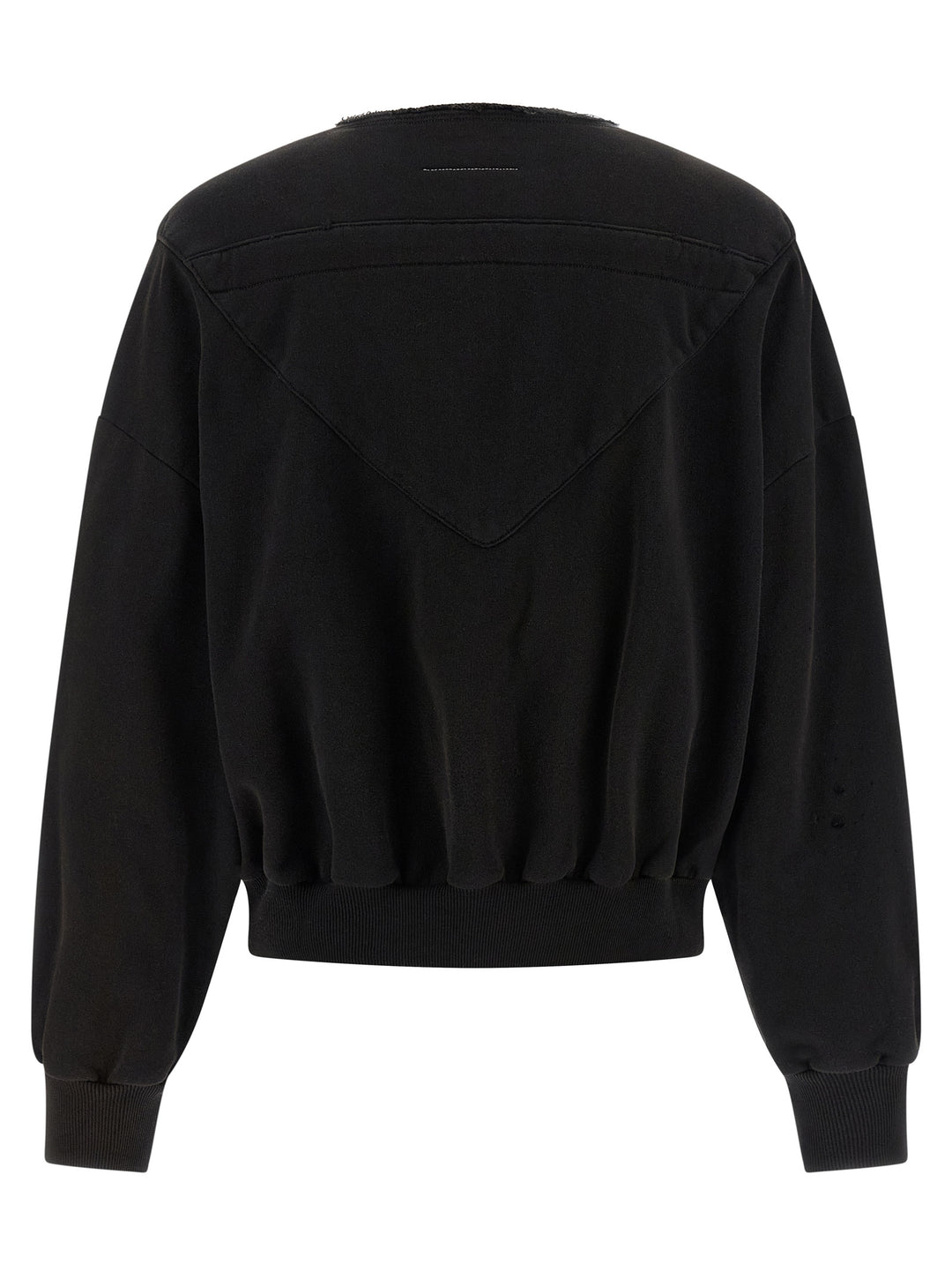 Mm6 Maison Margiela Trompe L'oeil Hoodie Felpe - Nero | 4a42b53d50423ec3213f4ecc0b65571d19e8b40c