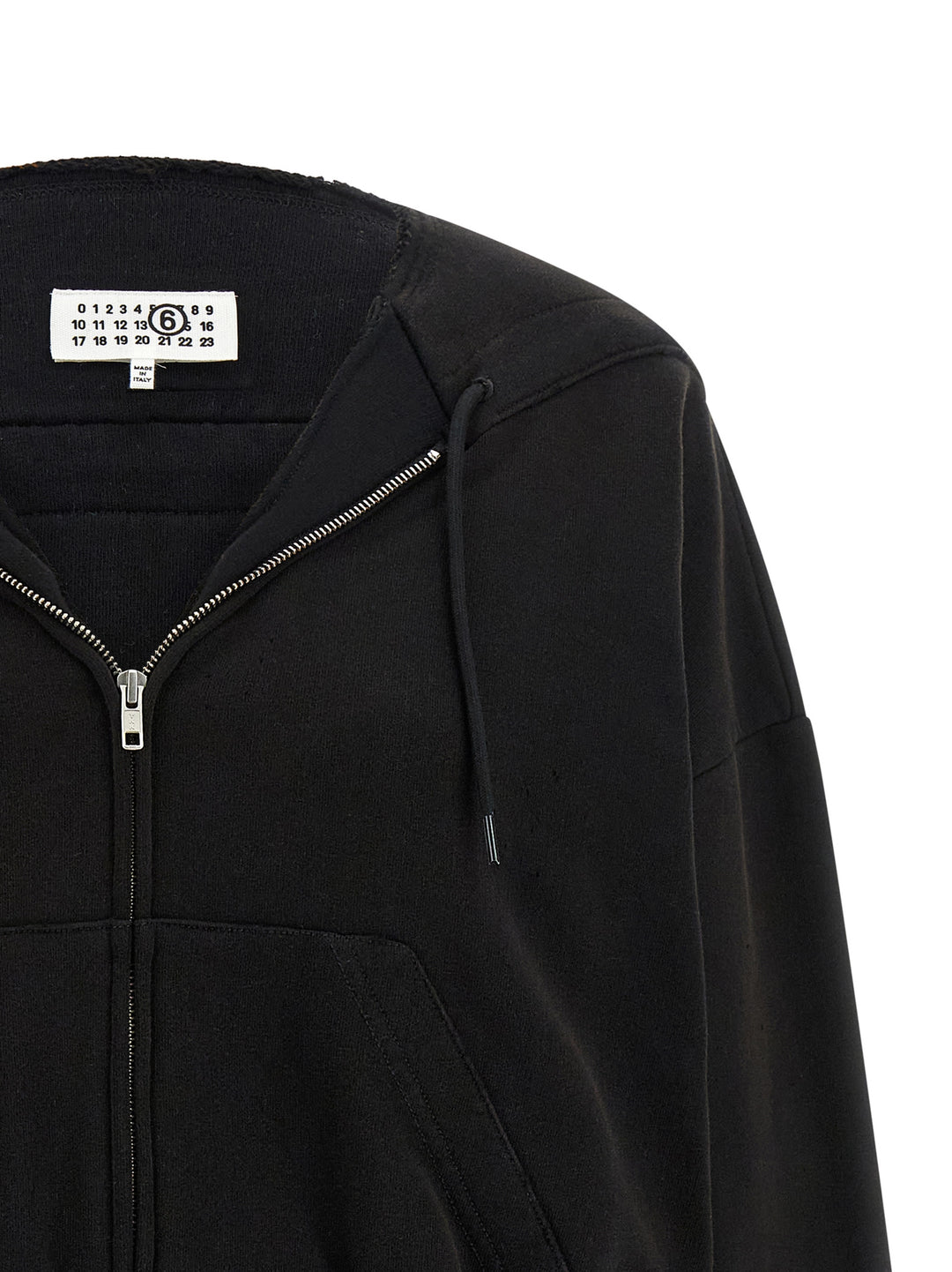 Mm6 Maison Margiela Trompe L'oeil Hoodie Felpe - Nero | 7256365481d9a15f6a36802dd79b6189d474f9dc