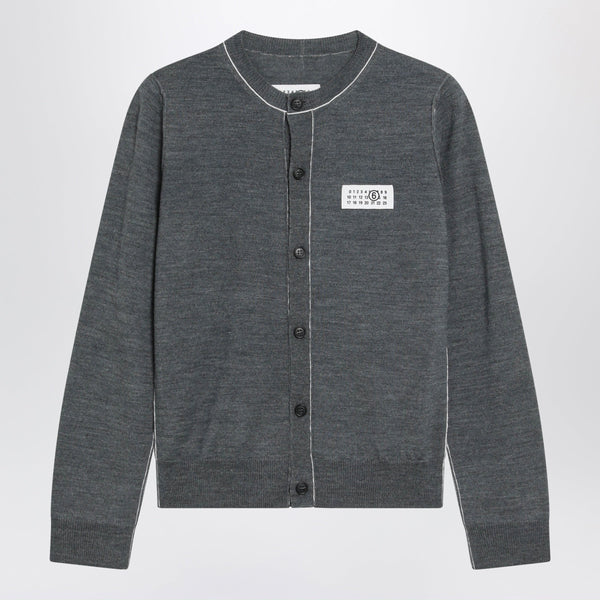 Grey Mélange Wool-Blend Cardigan