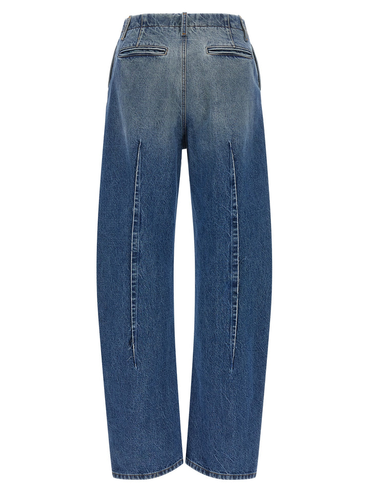 Mm6 Maison Margiela Vertical Pinch Jeans - Blu | 93b7fa680fb4acf0a5d09d2bc5059a544e5a715d