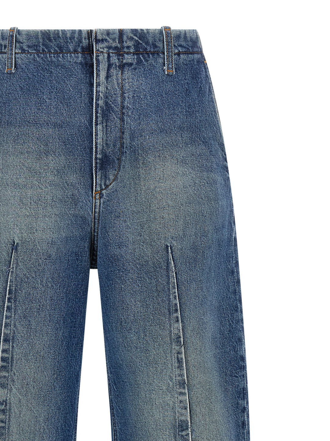 Mm6 Maison Margiela Vertical Pinch Jeans - Blu | 1124acc3f75c4f317ee471db44db3d6e83b4b7e9