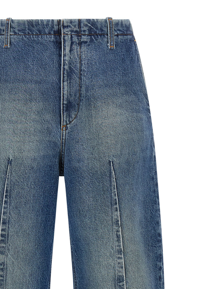 Mm6 Maison Margiela Vertical Pinch Jeans - Blu | 1124acc3f75c4f317ee471db44db3d6e83b4b7e9