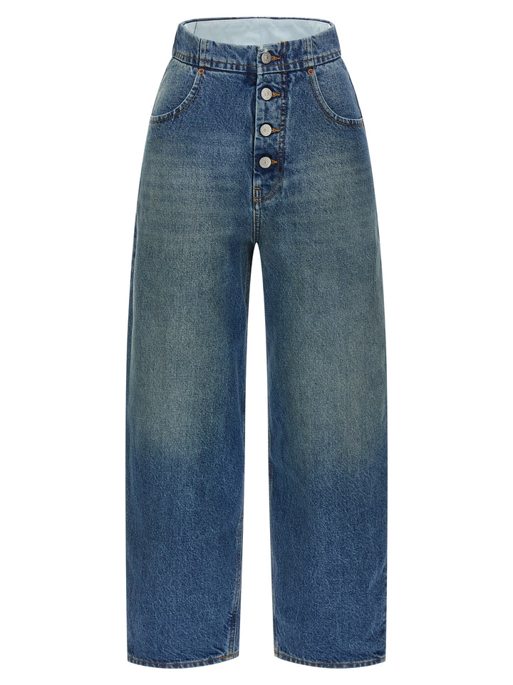 Mm6 Maison Margiela Straight Leg Jeans - Celeste | b000573c3b0e60f9e4280ad018b17c90d7cddabd