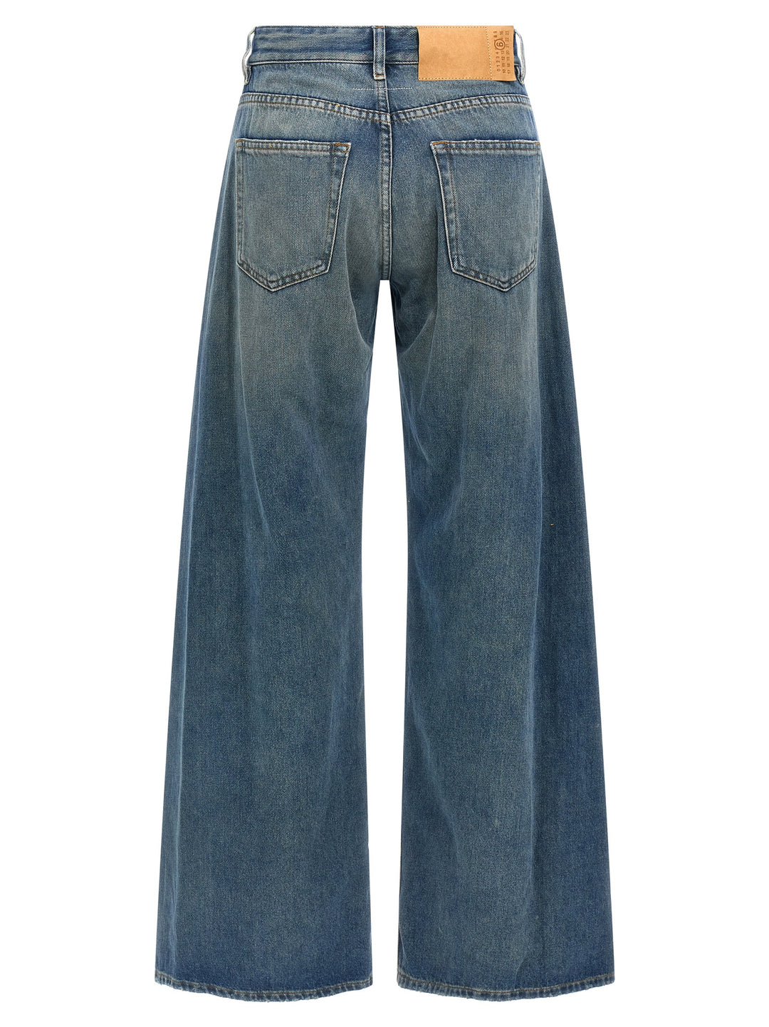 Mm6 Maison Margiela Wide Leg Jeans - Blu | 4e04a56ac67d91327d86781fc4db01d3abf2631b