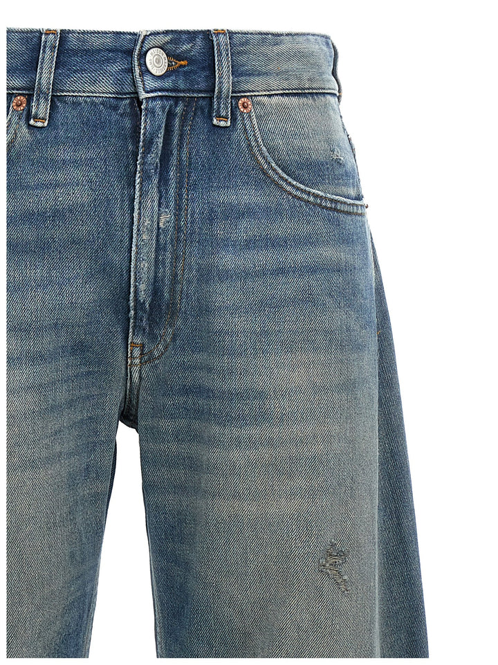 Mm6 Maison Margiela Wide Leg Jeans - Blu | f7d7e02d9fc6a2d96ac1096c1b45a42aec52e724