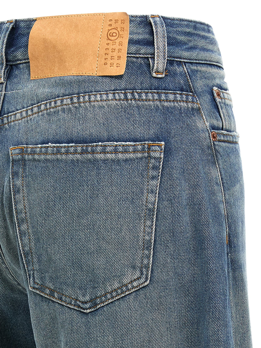 Mm6 Maison Margiela Wide Leg Jeans - Blu | 6da637f1b9ba6789e86f13a48567c86f1ed2bb9d