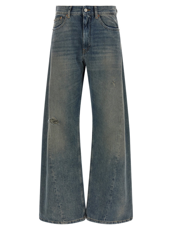 Wide-Leg Jeans Blu