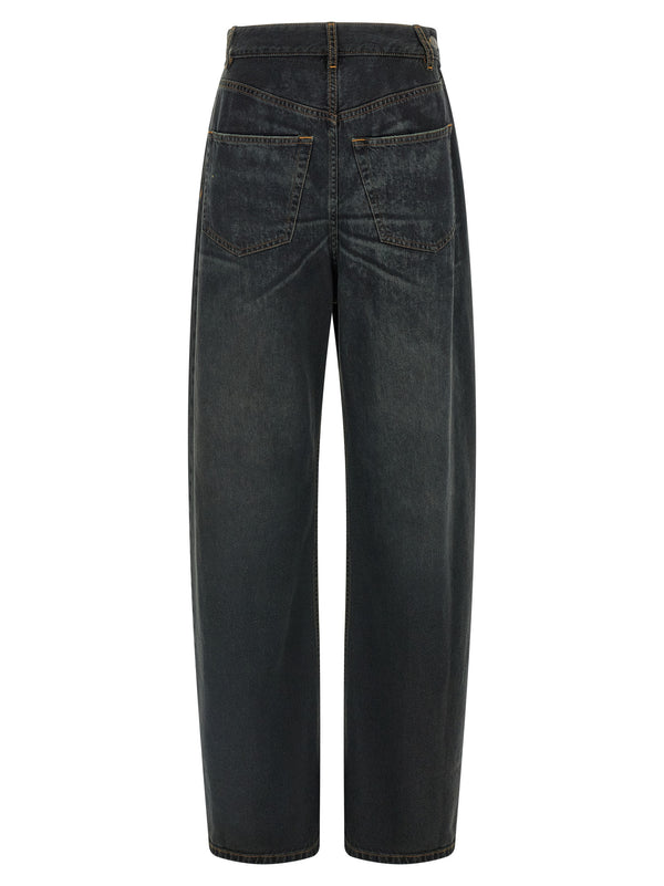 Asymmetrical Structure Jeans Blu