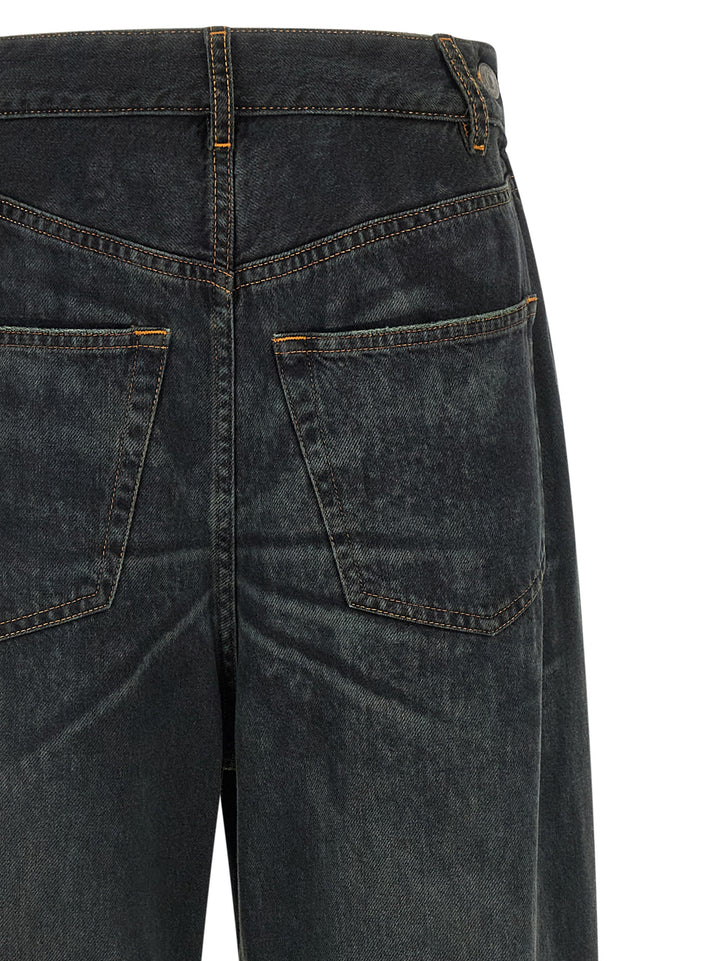 Mm6 Maison Margiela Asymmetrical Structure Jeans - Blu | 6ccd322591dcd0f2a2f0299de16ee3b13851d647