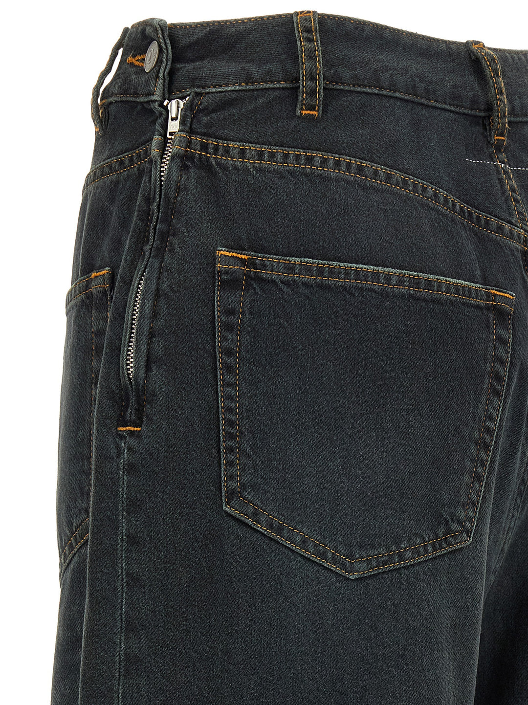 Mm6 Maison Margiela Asymmetrical Structure Jeans - Blu | 974dceb4734d8733835a885cebf898218f42ca25