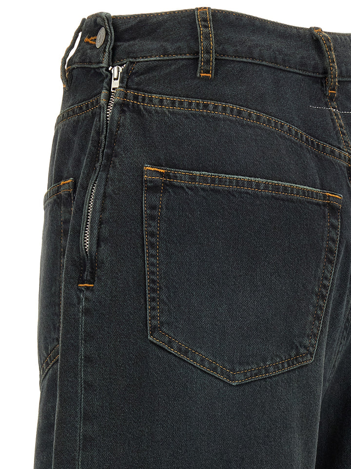 Mm6 Maison Margiela Asymmetrical Structure Jeans - Blu | 974dceb4734d8733835a885cebf898218f42ca25