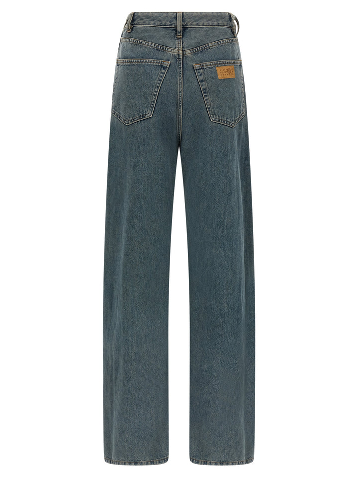 Mm6 Maison Margiela Back-To-Back Jeans - Blu | b60d6646fb7576e9307d458cd9003e0b12064cec