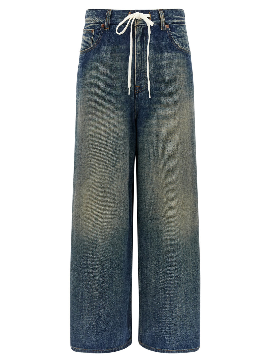 Mm6 Maison Margiela Wide Leg Jeans - Blu | fada3c815e84735ea37e6b27b6e07cd6ecdcd183