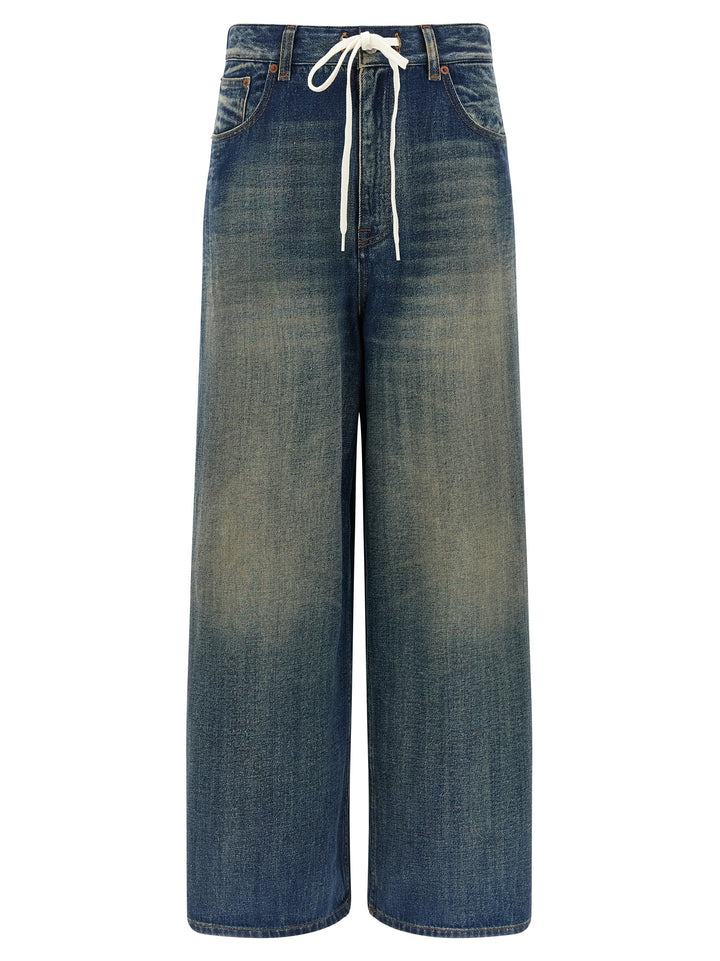 Mm6 Maison Margiela Wide Leg Jeans - Blu | fada3c815e84735ea37e6b27b6e07cd6ecdcd183