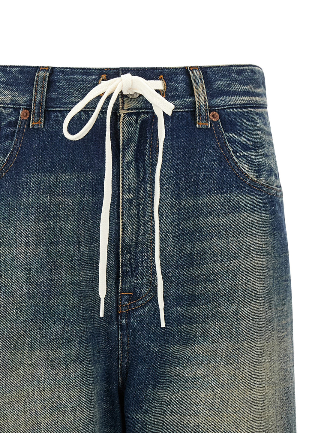 Mm6 Maison Margiela Wide Leg Jeans - Blu | 4eee03a1a114e0422c9ecba52521bb1a2513090b