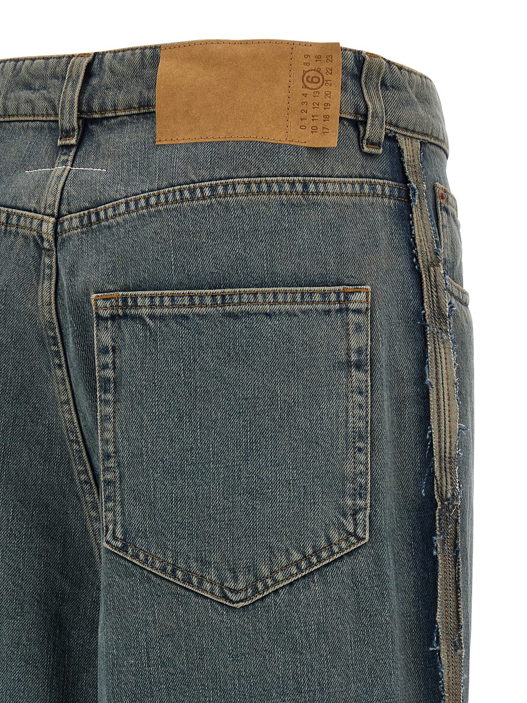 Mm6 Maison Margiela Panel Jeans - Blu | 6ed704330a1ceac5b3512f5afcaaa9d628670a3f