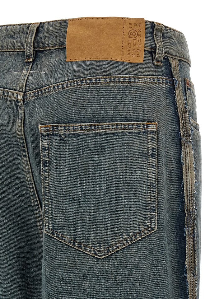 Mm6 Maison Margiela Panel Jeans - Blu | 6ed704330a1ceac5b3512f5afcaaa9d628670a3f