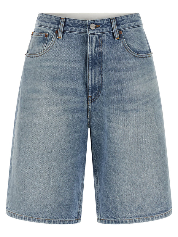 White Carré Bermuda Shorts Bermuda E Short Celeste
