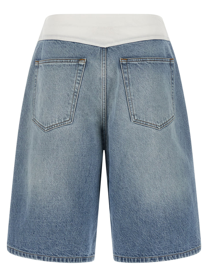Mm6 Maison Margiela White Carré Bermuda Shorts Bermuda e Short - Celeste | aa4523573d164db9ea3a6a4f269db615d3cd19e0