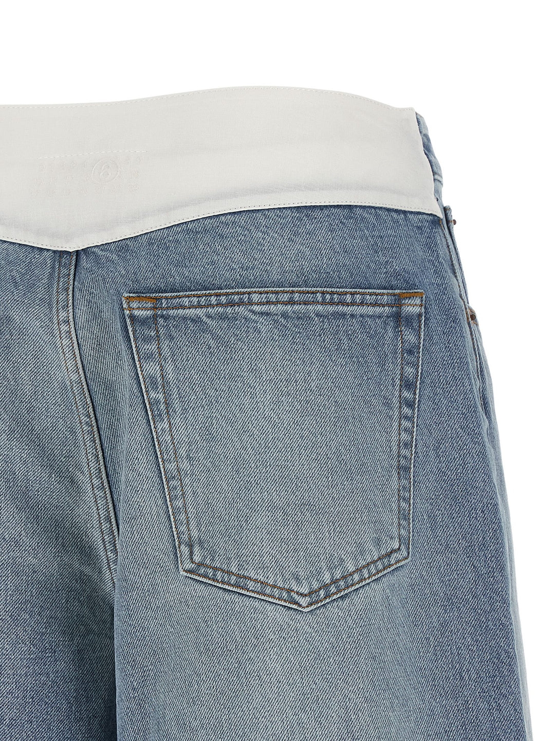 Mm6 Maison Margiela White Carré Bermuda Shorts Bermuda e Short - Celeste | 8560785f6b62ffbf6d1d51ca111206ad1d38053f