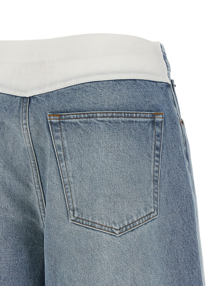 Mm6 Maison Margiela White Carré Bermuda Shorts Bermuda e Short - Celeste | 8560785f6b62ffbf6d1d51ca111206ad1d38053f