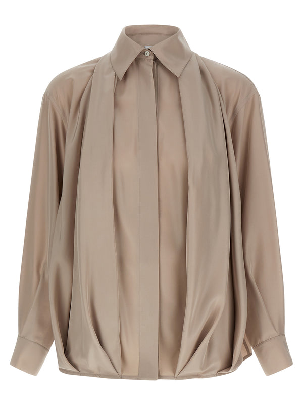 Silk Draped Shirt Camicie Rosa