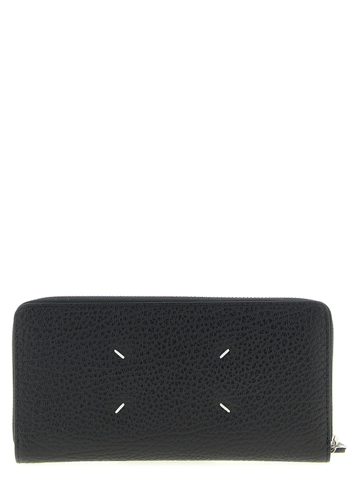 Maison Margiela Stitching Logo Wallet Portafogli - Nero | abeced50522026c88be7af301d629e591715df88