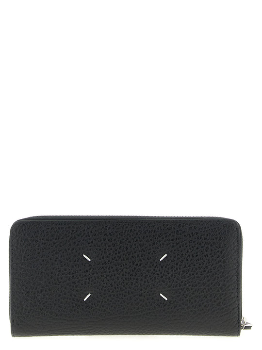 Stitching Logo Wallet Portafogli Nero