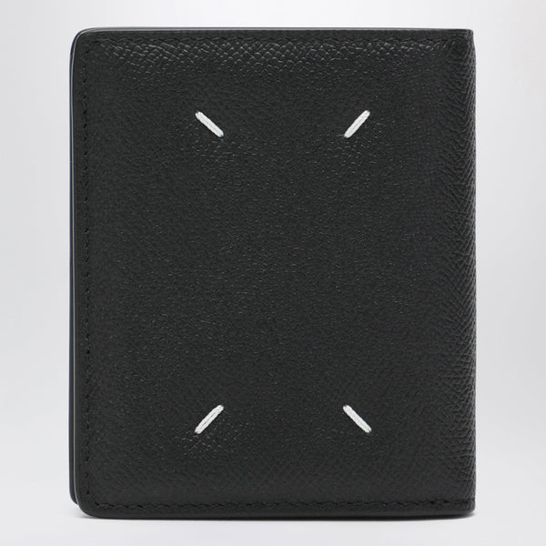 Black Four Stitches Small Wallet