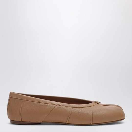Tabi New Beige Leather Ballet Flats
