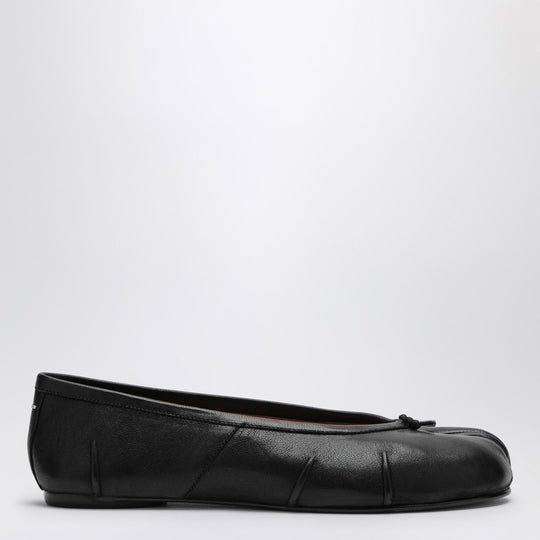 Black Leather Tabi New Ballet Flats