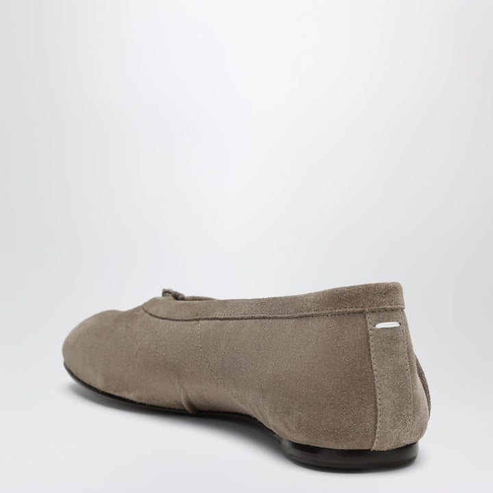 Maison Margiela Ballerines Tabi Suede Taupe