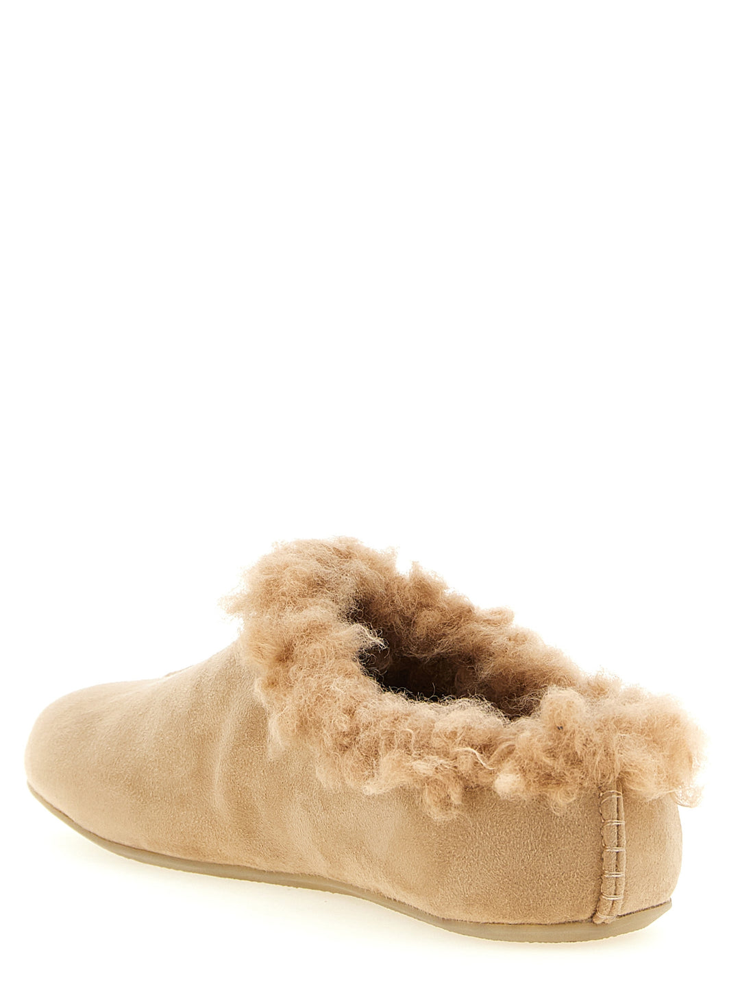 Mm6 Maison Margiela Numeric Signature Mm6 Flat shoes - Beige | 780092dc9689f91ada7e72adb369d4f36b223de2
