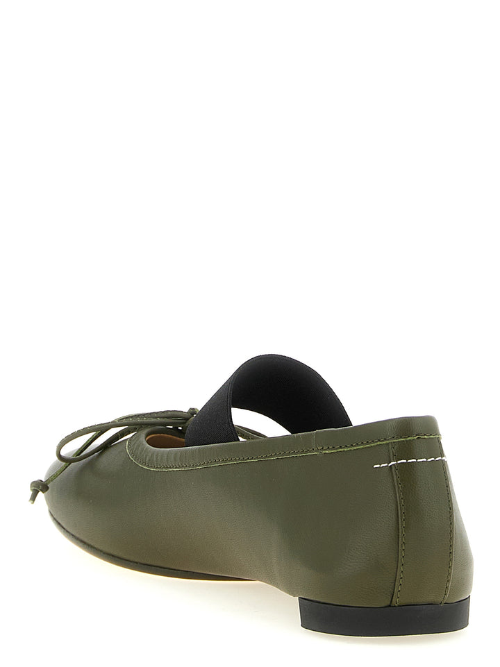 Mm6 Maison Margiela Anatomic Numeric Flat shoes - Verde | 5ba2d33dacad6a5c2c5149361aa1310fa6abb935