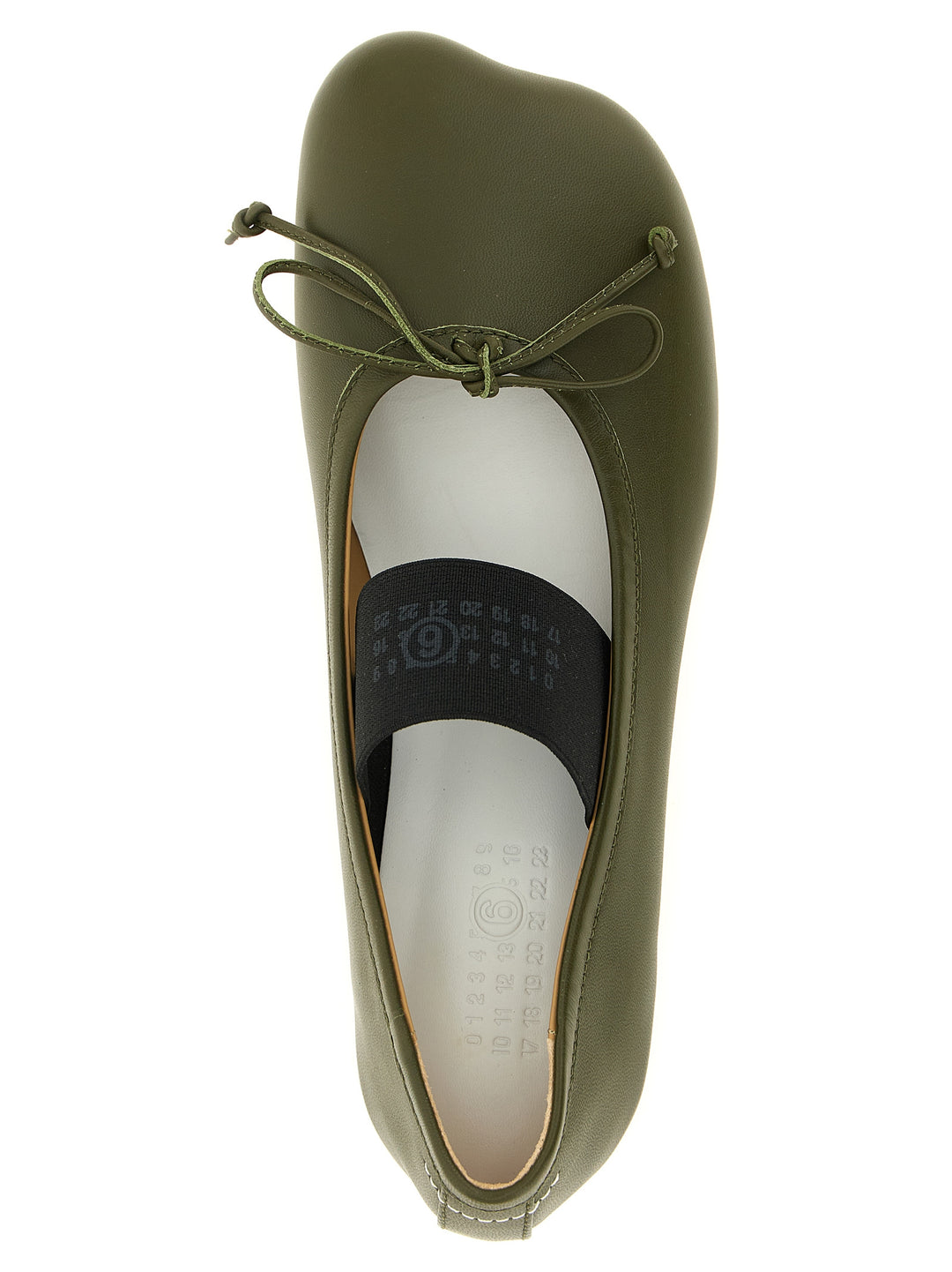 Mm6 Maison Margiela Anatomic Numeric Flat shoes - Verde | 2784bfbded4e0ff0e4a5793e606ea2c5778cdd43